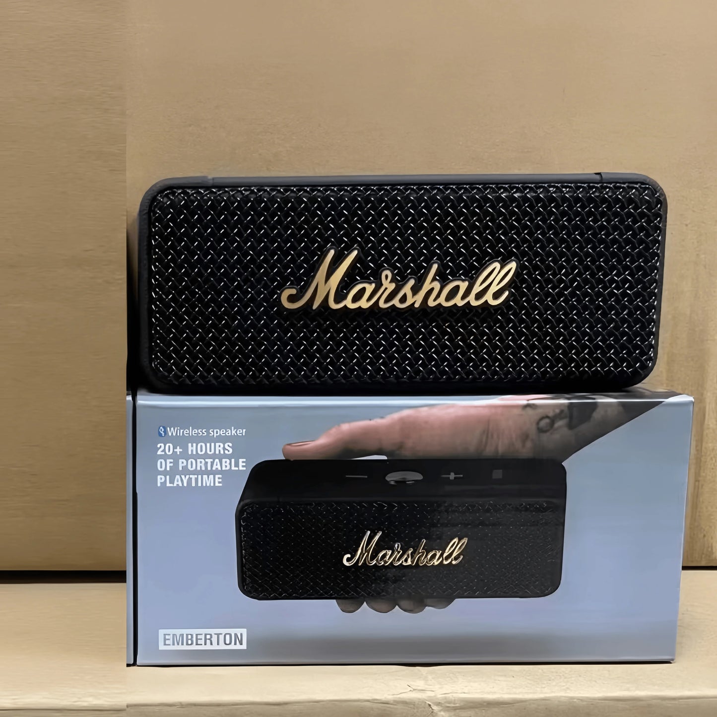 Coluna Marshall Emberton III Portátil – BT, IP67, 32h, Graves Intensos