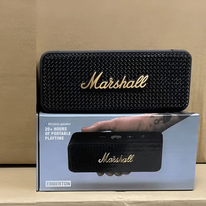 Coluna Marshall Emberton III Portátil – BT, IP67, 32h, Graves Intensos