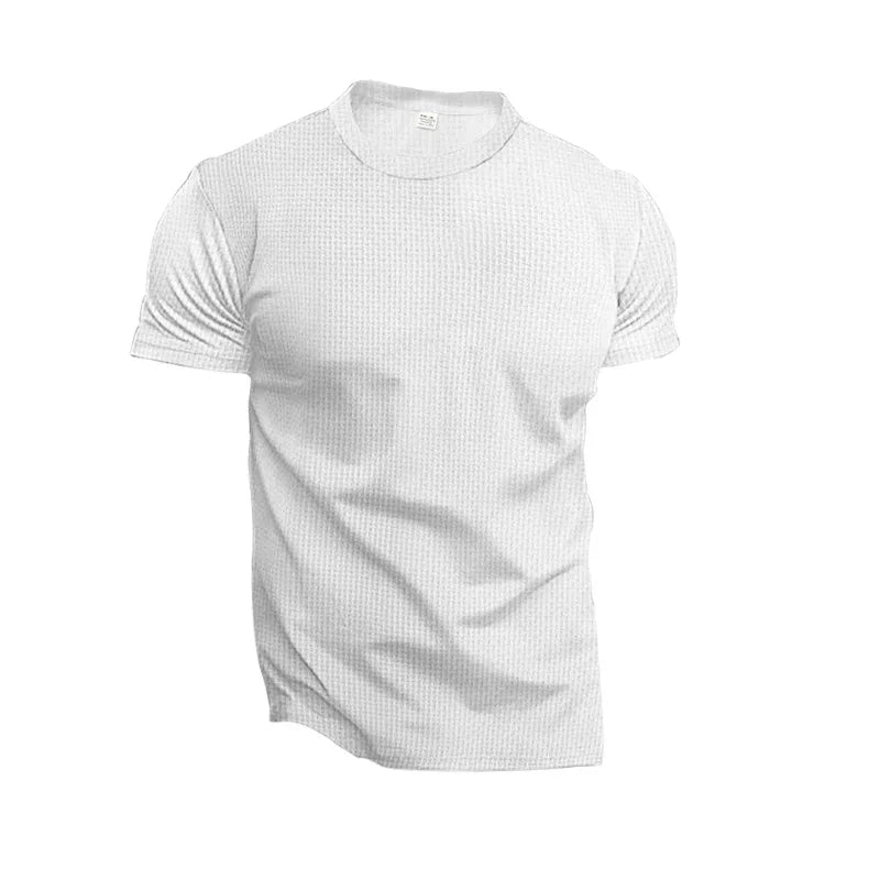T-shirt Masculina Slim Fit Textura Piqué — Verde Militar, Azul, Branco e Preto