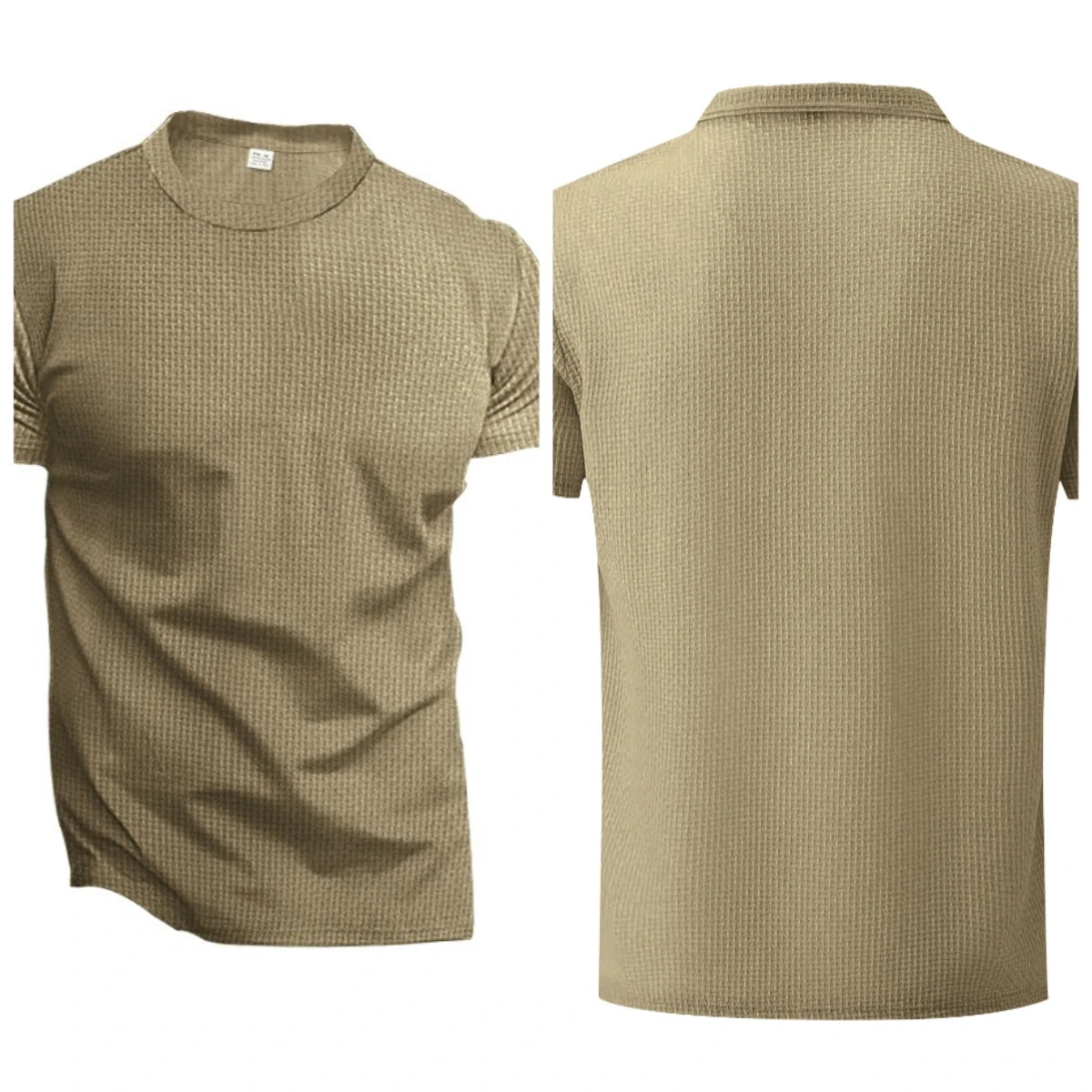 T-shirt Masculina Slim Fit Textura Piqué — Verde Militar, Azul, Branco e Preto