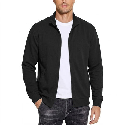 New Mens Zipper Sweatshirts Autumn Gym Hoodie Coats Man Long Sleeve Cardigan Jackets Spring Solid Work Coats Luxury Clothes Man