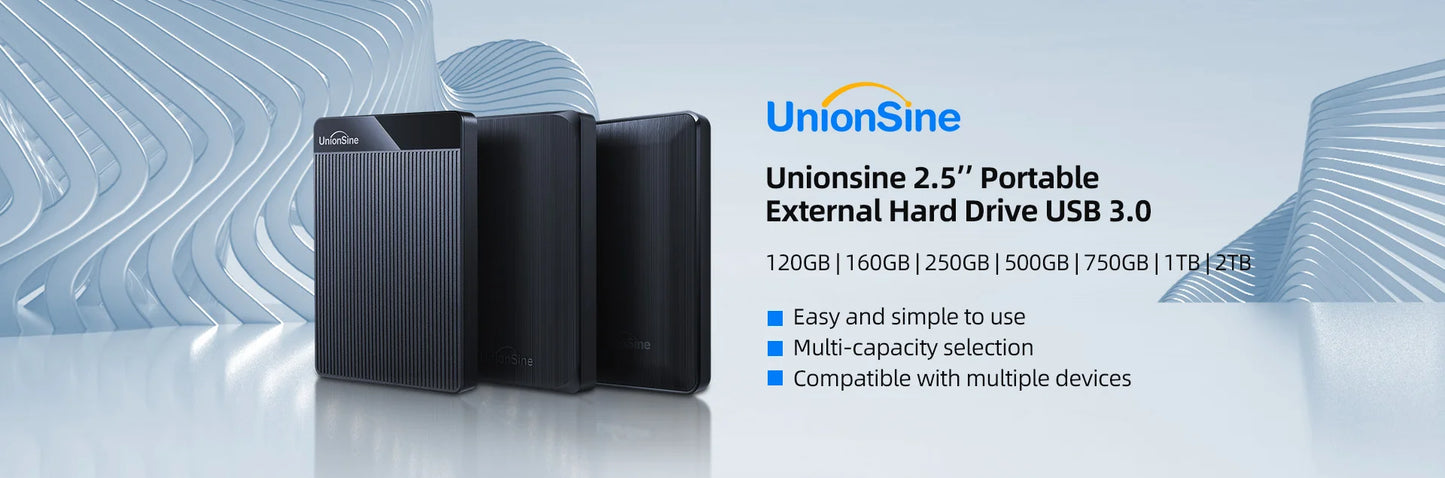 Disco Rígido Externo UnionSine 3.5" – 4TB a 18TB, USB 3.2, PC, Mac, PS4, Xbox