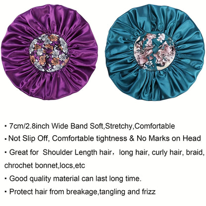 Touca de Cetim com Estampa Floral para Mulher – Conforto Noturno