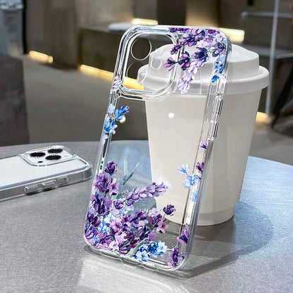 Capa Transparente com Flores para Samsung Galaxy – Antiquéda, Vários Modelos