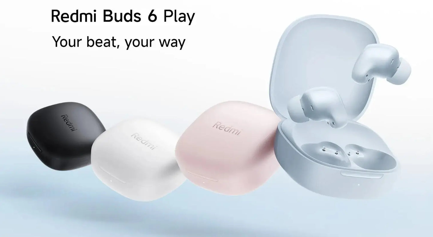 Auriculares Xiaomi Redmi Buds 6 Play – Redução de Ruído IA, Touch, BT 5.4