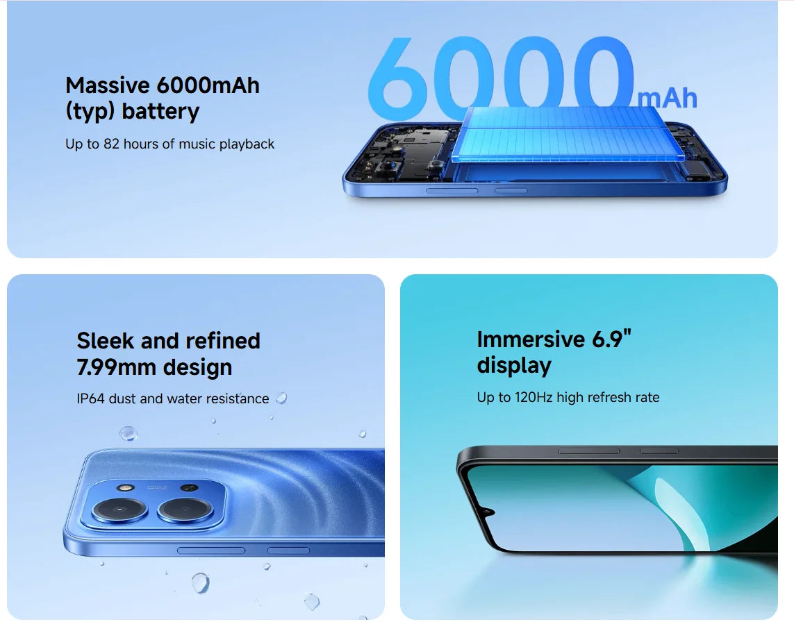 Smartphone Xiaomi Redmi 15C NFC – 6.9", 50MP, 6000mAh, MediaTek (Global)