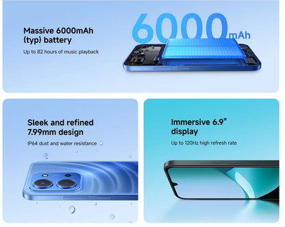 Smartphone Xiaomi Redmi 15C NFC – 6.9", 50MP, 6000mAh, MediaTek (Global)