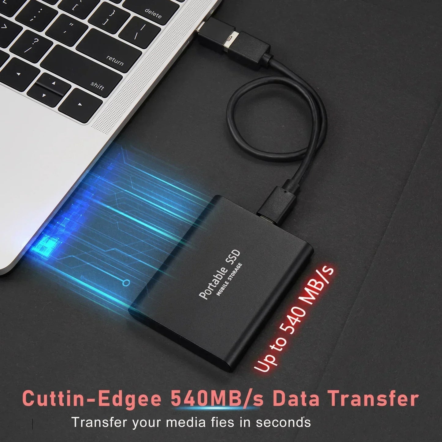 SSD Externo Portátil Lenovo – 2TB a 8TB, USB 3.1, 560MB/s, PC, PS5, Xbox