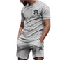 Conjunto Desportivo 2 Peças Masculino – T-shirt e Calções para Corrida e Fitness