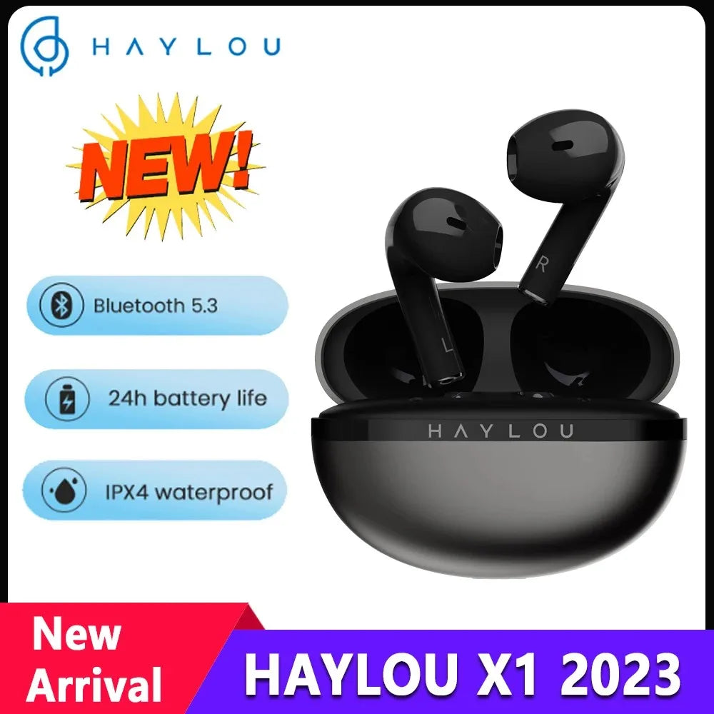 Auriculares HAYLOU X1 Gaming Sem Fios – Bluetooth 5.3, IPX4, Bateria Longa Duração