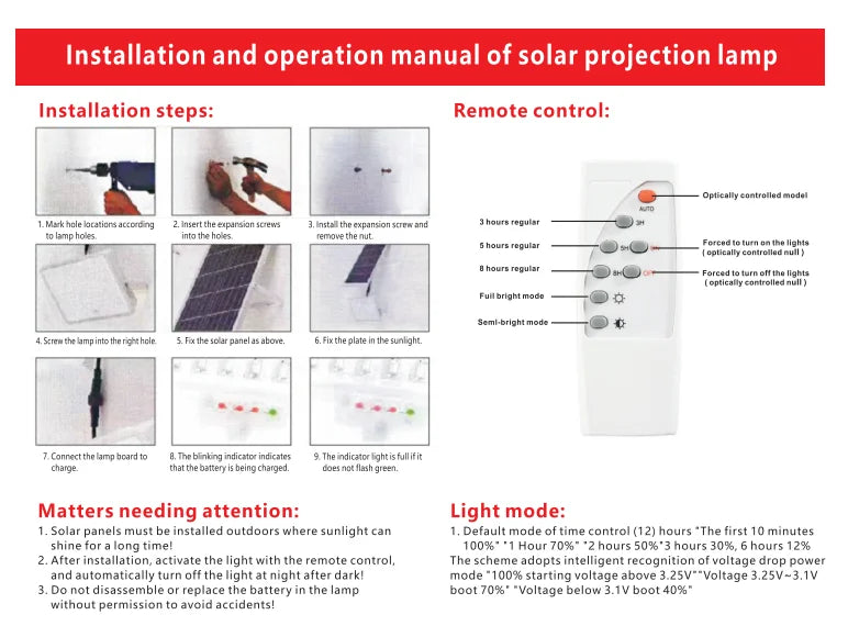 Holofote Solar 30W com Controlo Remoto – IP67, 1000mAh, Ajustável, Exterior