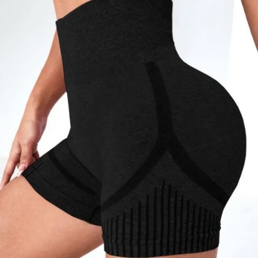 Calções de Yoga Femininos – Cintura Alta, Secagem Rápida e Sem Costuras