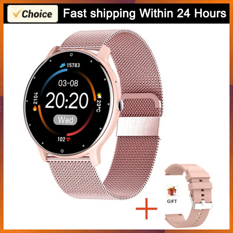 Smartwatch LIGE – Fitness, Freq. Cardíaca, À Prova de Água, Android e iOS