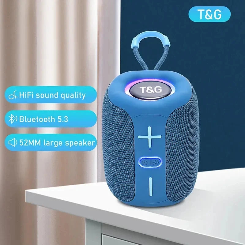 Coluna Bluetooth Portátil T&G TG658 – 8W | BT 5.3 | FM | TF Card