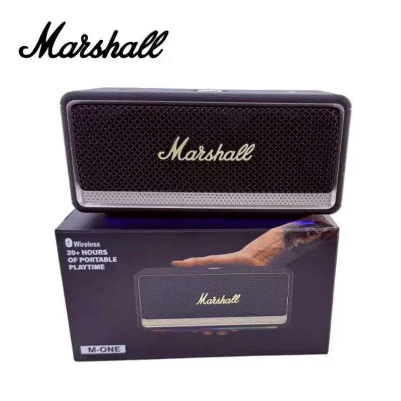 Coluna Marshall Bluetooth 5.0 Original – IPX4, Graves Profundos, Exterior