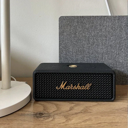 Coluna Marshall Bluetooth 5.0 Original – IPX4, Graves Profundos, Exterior