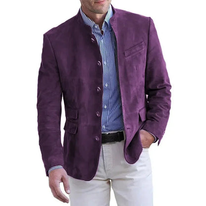 Amazon AliExpress КостюмПальто Fall/Winter Men's Casual Suede Blazer