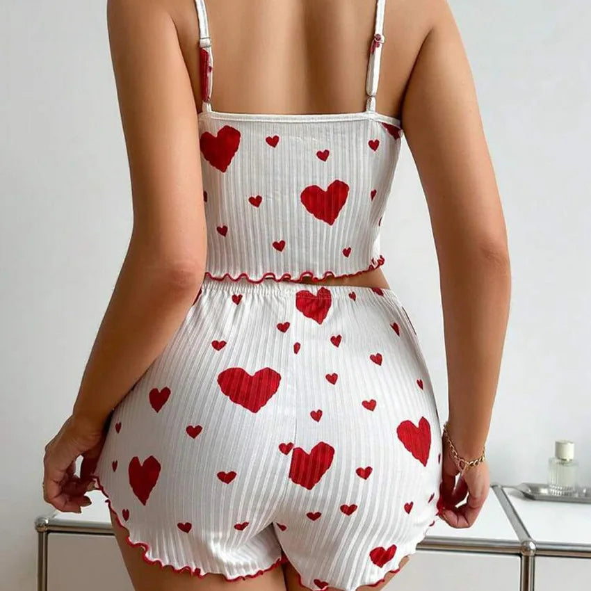 Conjunto de Pijama Feminino Verão — Top e Calções