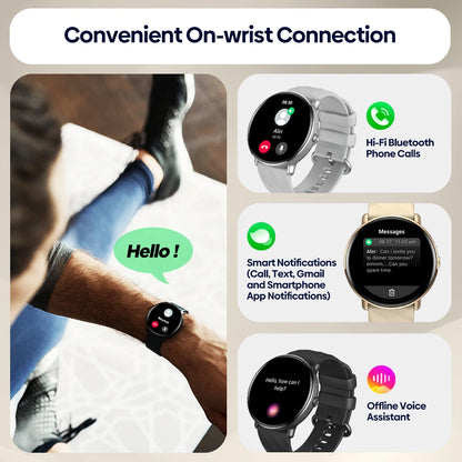 Smartwatch Zeblaze GTR 3 Pro – Chamadas, AMOLED 1.43", Aço 316L, Fitness