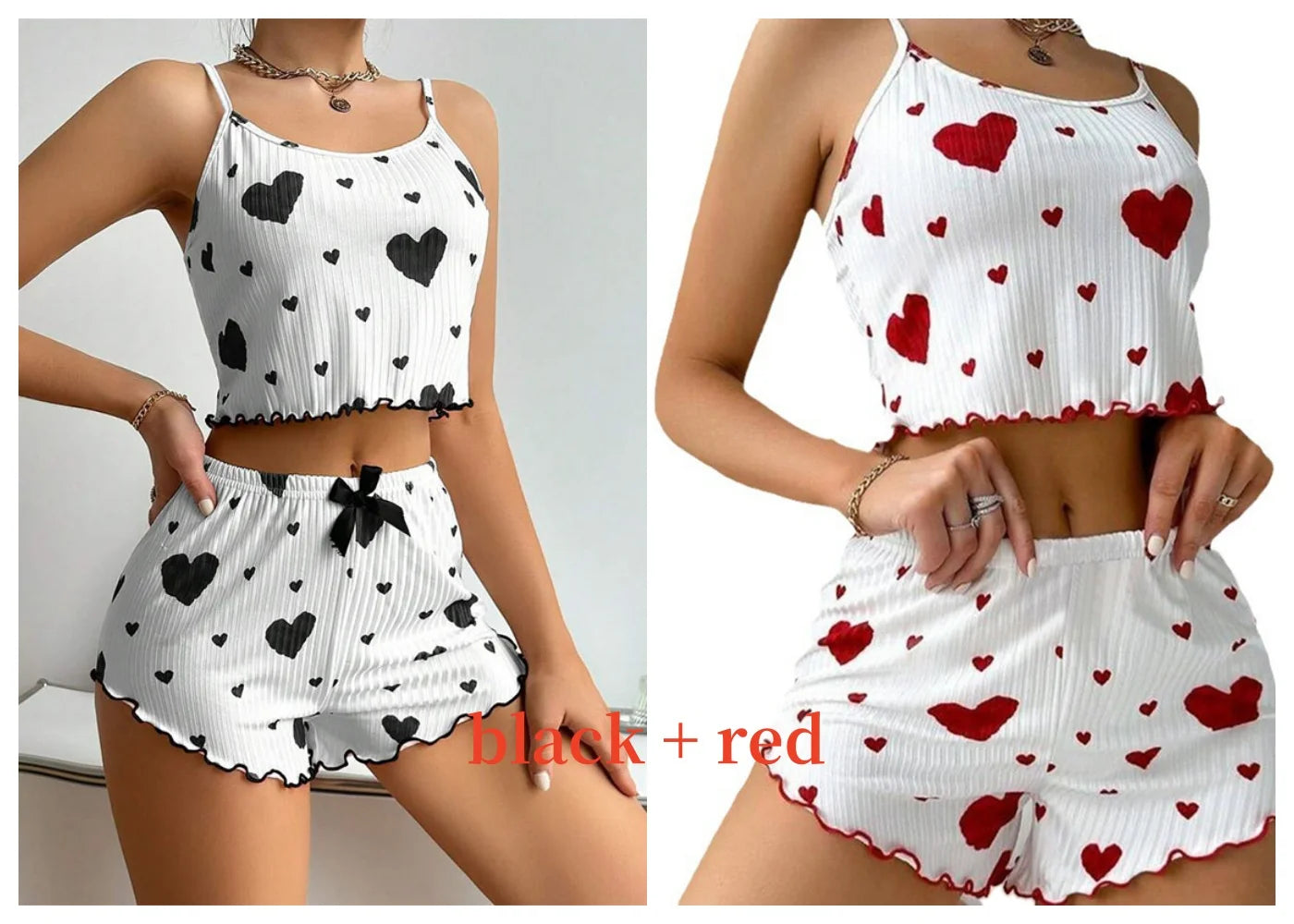 Conjunto de Pijama Feminino Verão — Top e Calções