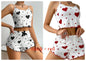 Conjunto de Pijama Feminino Verão — Top e Calções