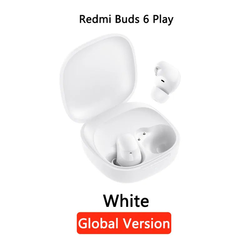Auriculares Xiaomi Redmi Buds 6 Play – Versão Global, IA, BT 5.4, 10mm