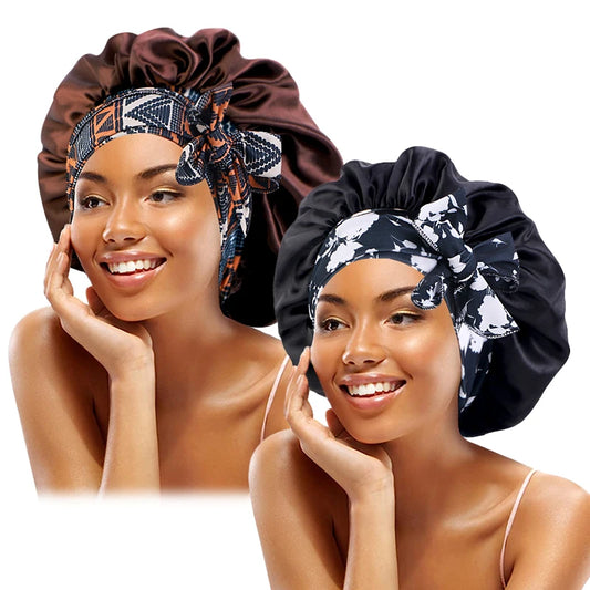 Boné com Laço de Renda Boné de Cabelo Elástico para Dormir Touca de Noite Toucas de Chuveiro e Banho para Mulheres