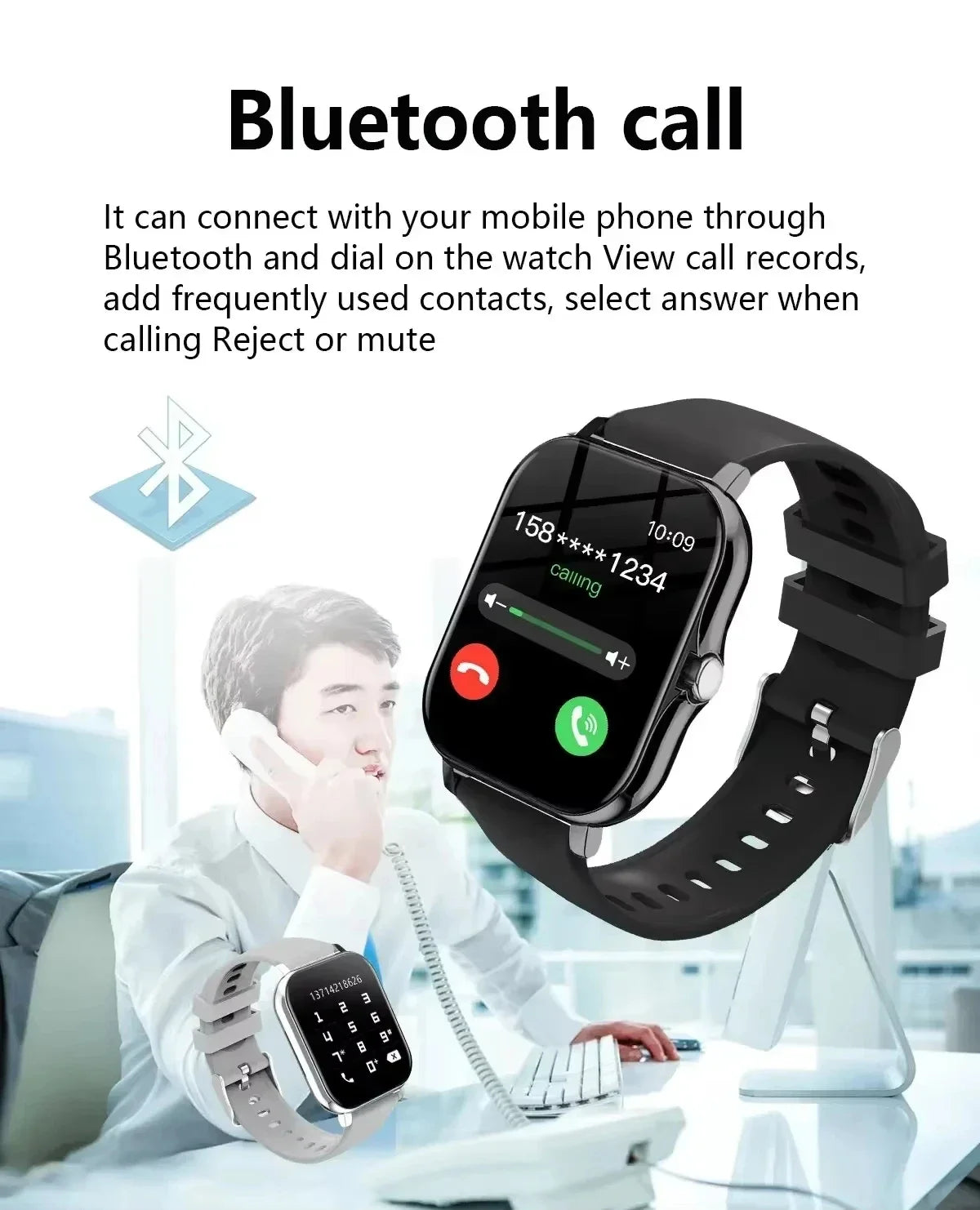 Smartwatch Lenovo – Ecrã Touch Completo, Chamadas BT, Fitness, Unissexo