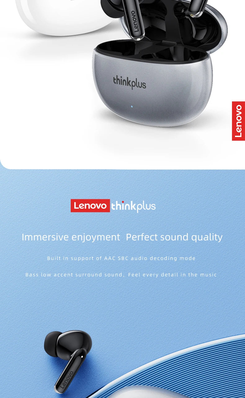 Auriculares Lenovo XT88 TWS – BT 5.3, HiFi, Redução de Ruído, Touch, Microfone
