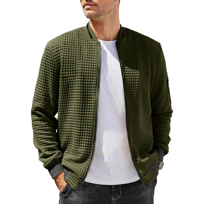 New Mens Casual Long Sleeve Jackets Color-Block Varsity Jacket Fashion Zipper Lightweight Coat with Pockets Autumn Streetwear