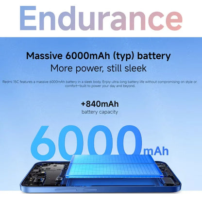 Smartphone Xiaomi Redmi 15C – 6000mAh, 33W, 50MP, Ecrã 6.9" 120Hz (Global)