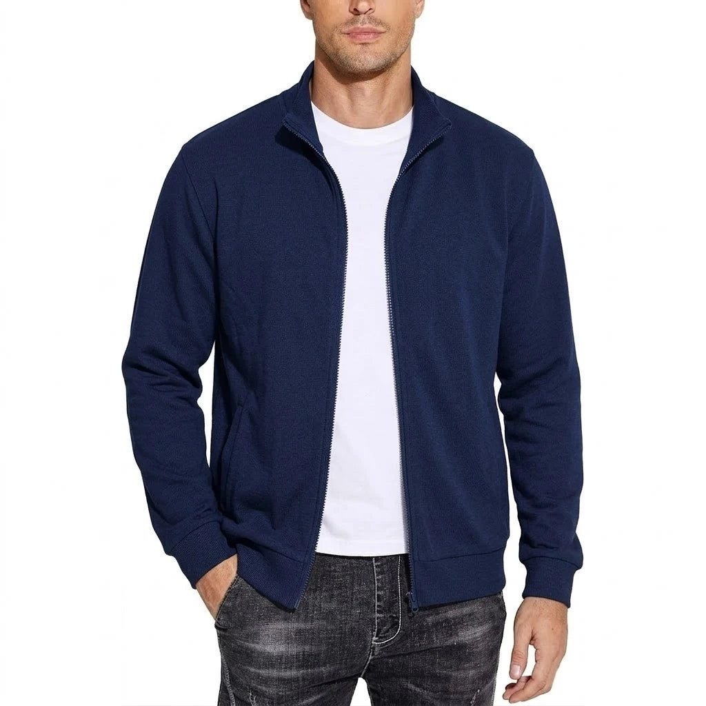 New Mens Zipper Sweatshirts Autumn Gym Hoodie Coats Man Long Sleeve Cardigan Jackets Spring Solid Work Coats Luxury Clothes Man