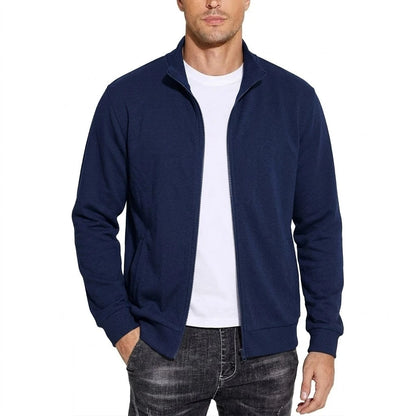 New Mens Zipper Sweatshirts Autumn Gym Hoodie Coats Man Long Sleeve Cardigan Jackets Spring Solid Work Coats Luxury Clothes Man