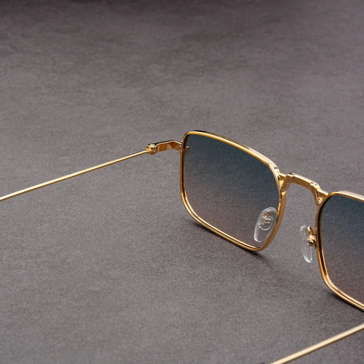 Óculos de Sol Retangulares Vintage em Metal – Unissexo, Luxo, Condução