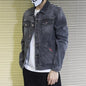 New Men's Short Denim Jacket Casual Style Ripped Jeans Cotton Material Spring Autumn Wear Resistant And Comfortable Fit