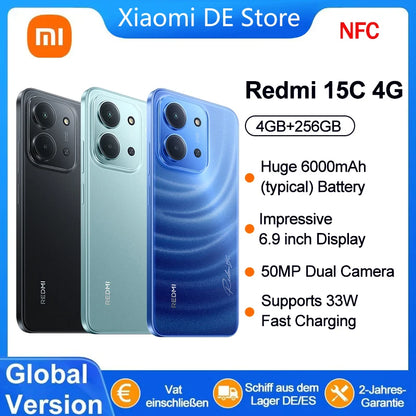 Smartphone Xiaomi Redmi 15C NFC – 6.9", 50MP, 6000mAh, MediaTek (Global)