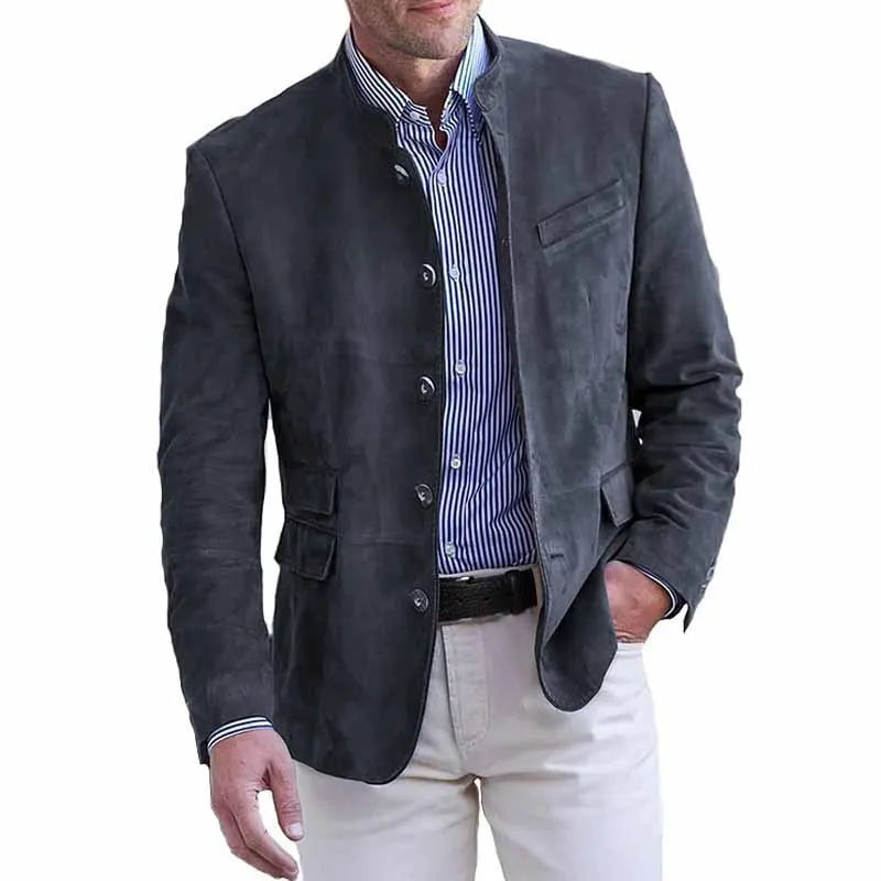 Amazon AliExpress КостюмПальто Fall/Winter Men's Casual Suede Blazer