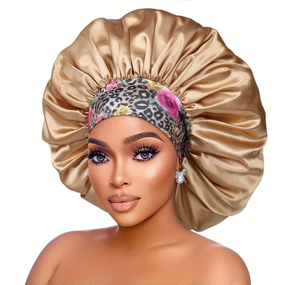 Touca de Cetim com Estampa Floral para Mulher – Conforto Noturno