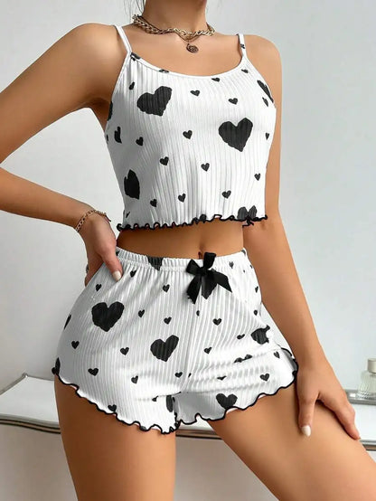 Conjunto de Pijama Feminino Verão — Top e Calções