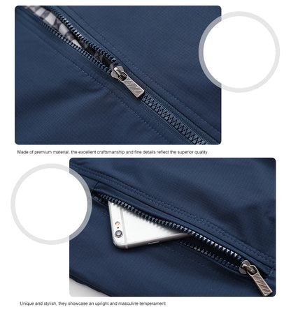 Korean Spring Autumn Casual Solid Fashion Slim Bomber Jacket Men Overcoat Stand Collar Jackets Men's Jacket S-6XL Top