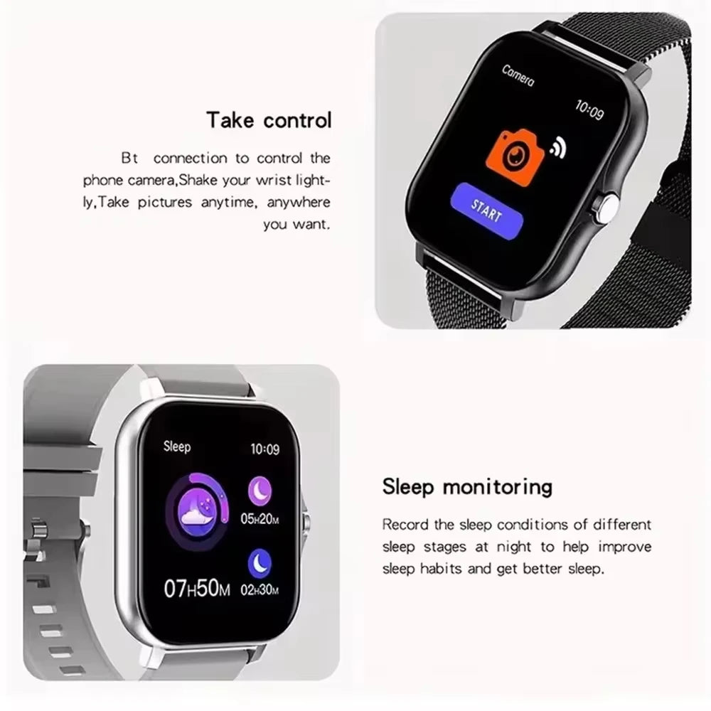 Smartwatch Lenovo – Ecrã Touch Completo, Chamadas BT, Fitness, Unissexo