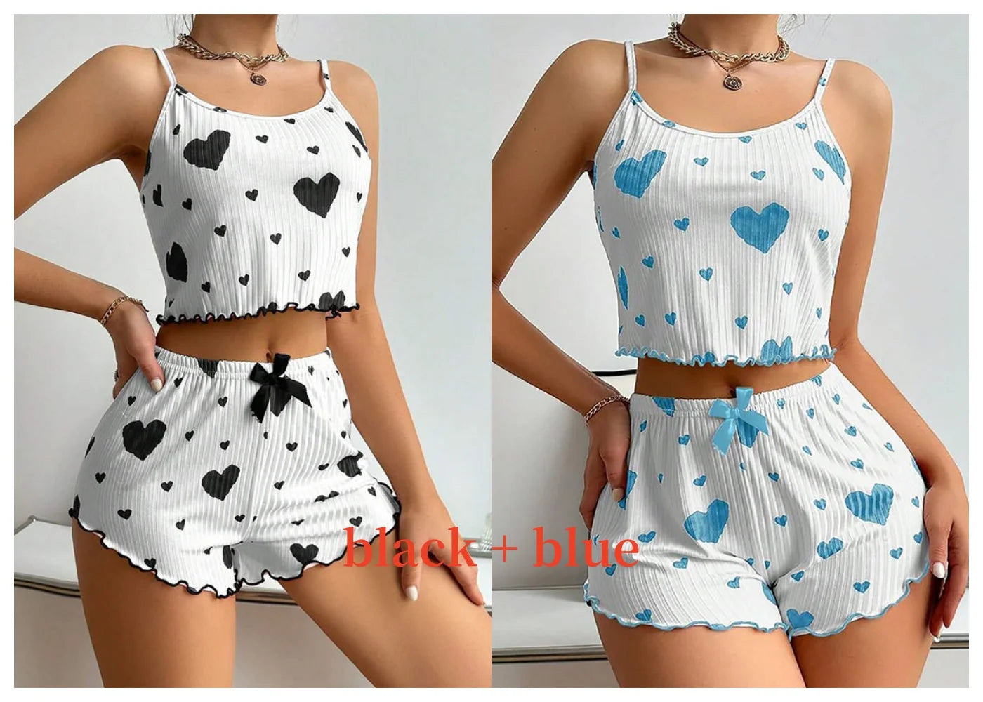 Conjunto de Pijama Feminino Verão — Top e Calções