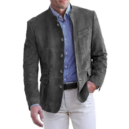 Amazon AliExpress КостюмПальто Fall/Winter Men's Casual Suede Blazer