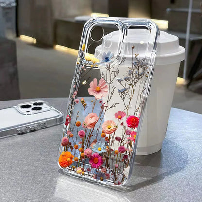 Capa Transparente com Flores para Samsung Galaxy – Antiquéda, Vários Modelos