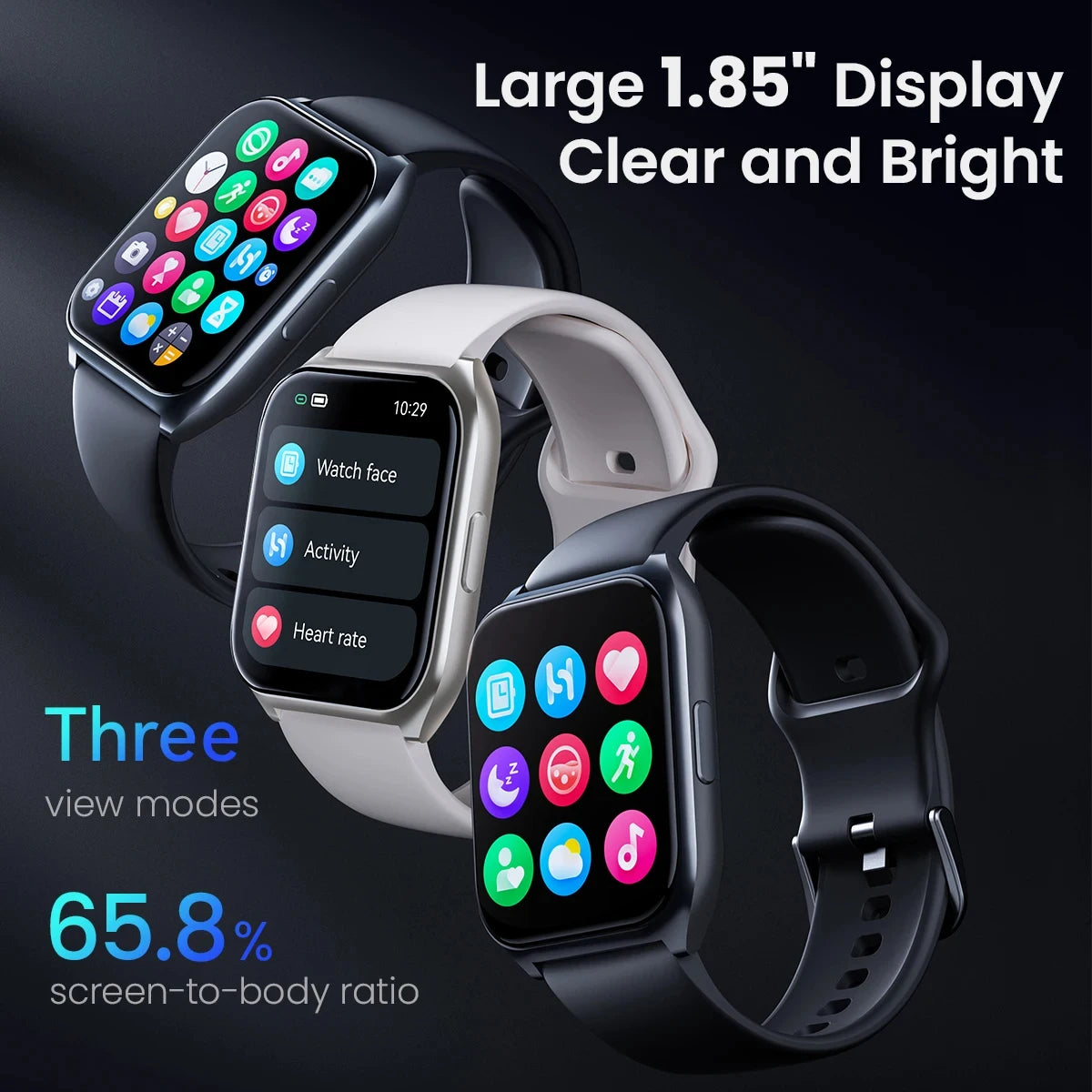 Smartwatch HAYLOU Watch 2 Pro – Ecrã 1.85", 100 Modos Desportivos, Freq. Cardíaca