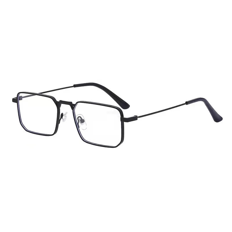 Óculos de Sol Retangulares Vintage em Metal – Unissexo, Luxo, Condução