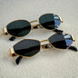 2pcs Summer Trendy Glasses Set Rhombus Oval Frame Fashion Glasses Suitable for Daily Commute and Street Photography Accessories