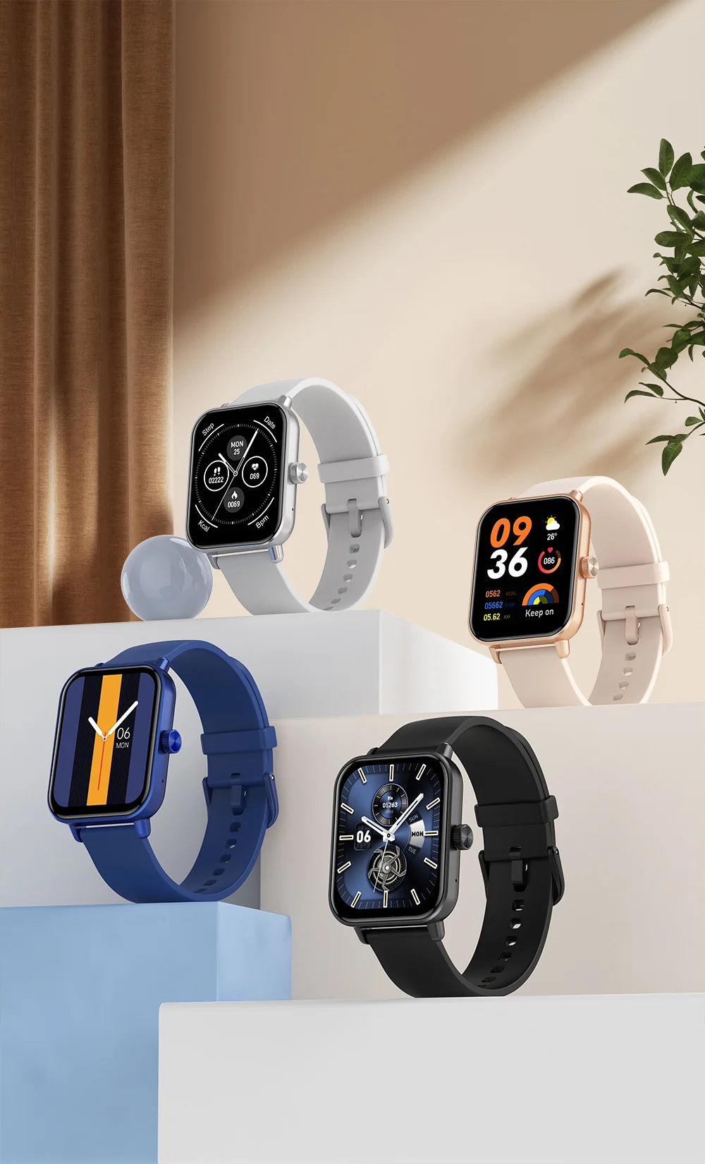 Smartwatch COLMI P81 – Chamadas, Ecrã 1.9", 100+ Desportos, Saúde 24h
