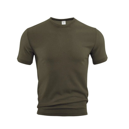 T-shirt Masculina Slim Fit Textura Piqué — Verde Militar, Azul, Branco e Preto
