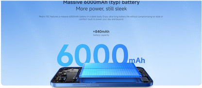 Smartphone Xiaomi Redmi 15C NFC – 6.9", 50MP, 6000mAh, MediaTek (Global)